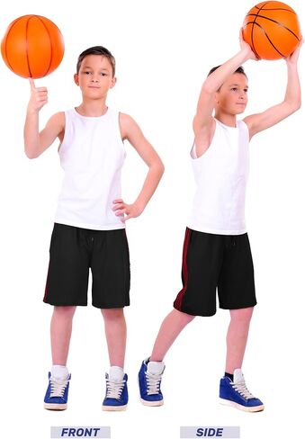 Resinta 6 Pack Youth Boys' Athletic Shorts Boys Basketball Shorts with Pockets Quick Dry Active Running Shorts in Saudi Arabia