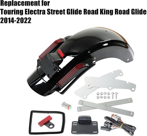 LED Rear Fender System Replacement for Touring 2014-2022 CVO Style Red in Saudi Arabia