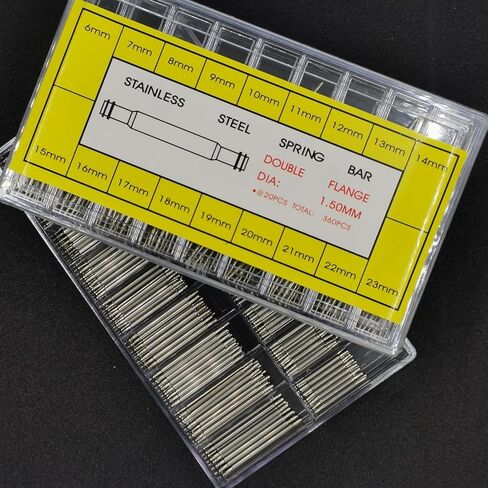 360pcs (6-23mm) Professional Watch Band Stainless Steel Link Pins Spring Bars Repair in Saudi Arabia