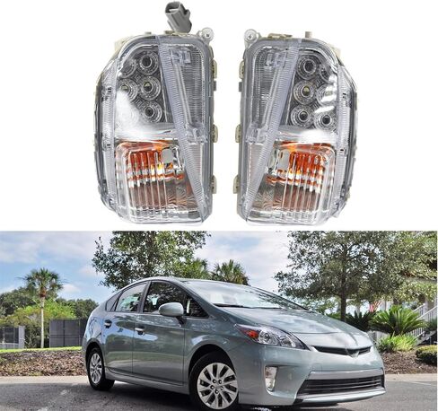 Pair Front Fog Light Turn Signal Lamp - Compatible with Prius 2012-2015 8151147060 8152147060 Clear in Saudi Arabia
