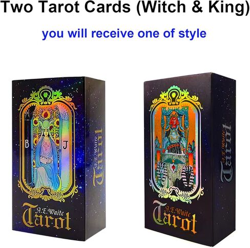 IXIGER Tarot Cards Set, 78 Surface Laser Tarot Cards Decks, Classic Tarot Cards, Travel Tarot Cards with Guidebook for Beginners in Kuwait