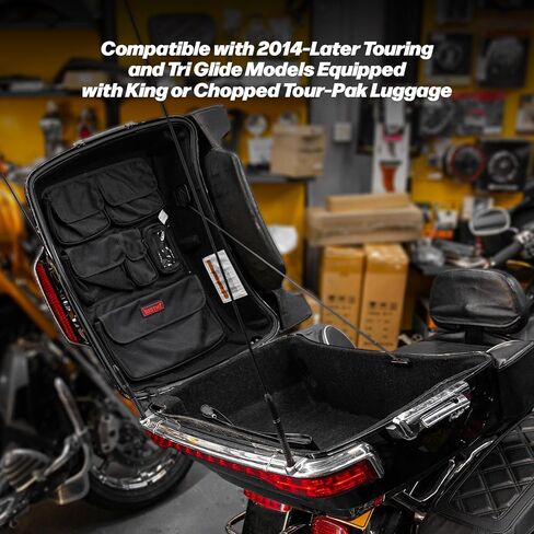 منظم غطاء حزمة الجولة لعام 2014-2023 من Touring Road Glide Road King Electra Glide Street Glide وTri Glide نماذج مجهزة بأمتعة King أو المفرومة Tour-Pak in Kuwait