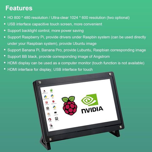 Yahboom Jetson Nano N-VIDIA لوحة التطوير الرسمية مع علبة من سبائك الألومنيوم IMX219 كاميرا 7 بوصة تعمل باللمس مجموعة أدوات تطوير ROS توفر دورات برمجة ROS (مجموعة فاخرة لمطور Jetson Nano BO1) in Kuwait