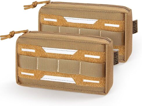 OneTigris Molle Service Dog Saddle Bag X23 Dog حقيبة ظهر تسخير الحقيبة تصميم La-zer-cut مع شرائط عاكسة للضوء لأحزمة السترات 2PCS EDC الحقائب in Saudi Arabia