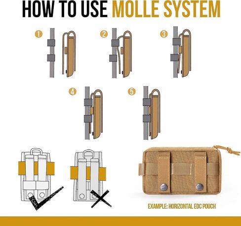 OneTigris Molle Service Dog Saddle Bag X23 Dog حقيبة ظهر تسخير الحقيبة تصميم La-zer-cut مع شرائط عاكسة للضوء لأحزمة السترات 2PCS EDC الحقائب in Saudi Arabia