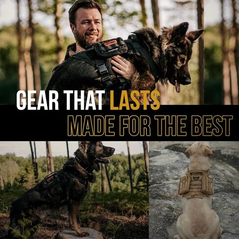 OneTigris Molle Service Dog Saddle Bag X23 Dog حقيبة ظهر تسخير الحقيبة تصميم La-zer-cut مع شرائط عاكسة للضوء لأحزمة السترات 2PCS EDC الحقائب in Saudi Arabia