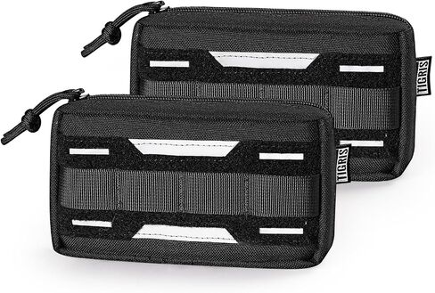 OneTigris Molle Service Dog Saddle Bag X23 Dog Backpack Harness Pouch Bag La-zer-cut Design With Light Reflective Strips For Vests Belts 2PCS EDC Pouches in Saudi Arabia