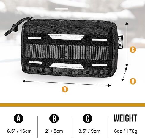 OneTigris Molle Service Dog Saddle Bag X23 Dog Backpack Harness Pouch Bag La-zer-cut Design With Light Reflective Strips For Vests Belts 2PCS EDC Pouches in Saudi Arabia