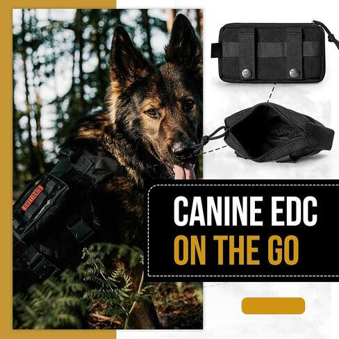 OneTigris Molle Service Dog Saddle Bag X23 Dog Backpack Harness Pouch Bag La-zer-cut Design With Light Reflective Strips For Vests Belts 2PCS EDC Pouches in Saudi Arabia