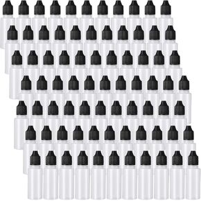 meekoo 150 قطعة 15 مل / 0.5 أونصة زجاجة قطارة بلاستيكية صغيرة بيضاء فارغة LDPE زجاجات قطارة بلاستيكية قابلة للعصر مع أغطية مقاومة للأطفال وقمع زجاجة قطارة سائلة للعين المحمولة in Kuwait