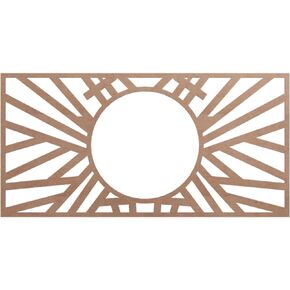 Ekena Millwork 30"W x 15"H x 11 1/8"ID x 1/4"T Hoover Wood Fretwork Pierced Ceiling Medallion, Wood (Paint Grade)