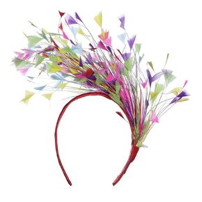 1Pcs Chic Feather Headbands Party Hair Accessories for Women Available Masquerade Fascinator Hairbands (Black)
