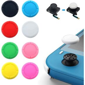 1PCS 3D Analog Joystick Cover Thumb Stick Cap Replacement for Nintendo Switch Lite?Analog Thumb Stick Cap for Joy Con Controller (White)