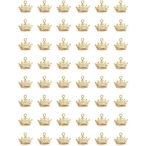 30 Pcs Tiara Charm Mini Metal Vintage Cute Jewelry Pendant for DIY Making Necklace Bracelet Necklace Jewelry Making Crafting Accessories Earring Zippers