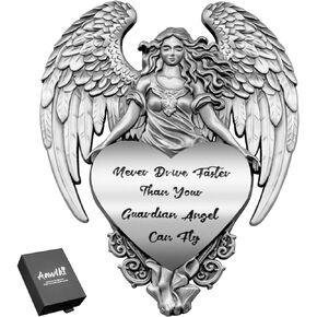 Guardian Angel Visor Clip Car Guardian Angel Medal Bless Driving Safety Religious Gift for Driver, Parent, Family, Friend (1)