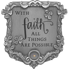 AngelStar with Faith Visor Clip, 2-1/2 Inches High,Gray