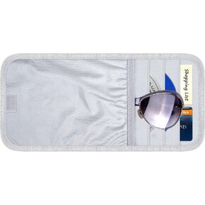 Car Sun Visor Organizer, Auto Storage Pouch with 3 CD Sleeves, Pen Holder, Strap & Pocket for Sunglass, Document, Card -Black in Saudi Arabia