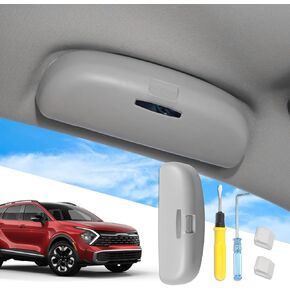 SXCY مناسب لملحقات 2023 2024 Kia ​​Sportage NQ5، صندوق حامل النظارات مناسب 2023 2024 Kia ​​Sportage NQ5 إكسسوارات نظارات شمسية حامل لعلبة تخزين مقبض Sportage (رمادي)