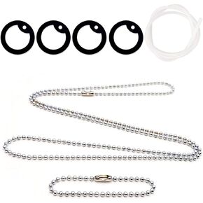 Dog Tag Tune-up Repair Kit Silencers 4 pcs & Stainless Chains 27" & 4.5", Tube 26 inch