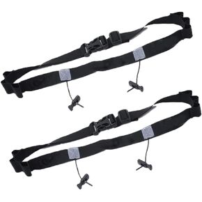2PCS Race Number Belt, Running Bib Triathlon Race Bib Holder with 6 Gel Loops for Marathon Running Cycling
