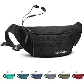 حقيبة حزام كروس من WOOMADA، حقيبة فاني للنساء، حقيبة خصر مع حزام قابل للتعديل ومقبس سماعة الرأس، حقيبة خصر جيب للجري والتمارين الرياضية والسفر وركوب الدراجات والمشي لمسافات طويلة والركض، سهلة الحمل لأي هاتف in Kuwait