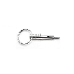 MARINE CITY 316 Grade Stainless Steel Quick Release Pins with Drop Cam and Spring 1/4" x 1" Grip Boat Bimini Top Deck Hinge for Boats Marines Yachts Kayaks (Pack of 4)
