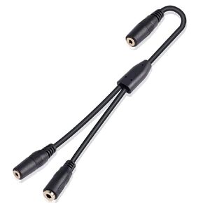 GINTOOYUN Three-Level 2.5mm Y-Type Audio Cable, 2.5mm Female Audio Jack to 2.5mm Female Audio Jack+3.5mm Female Audio Jack Audio Adapter Cable for Audio, Audio Cable, Music Equipment, etc(20cm)