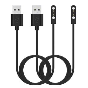RuenTech 2-Pack Chargers Compatible for OYV TGW008/TGW101 Smart Watch Charger, Replacement Charging Cable for OYV Smart Watch Charger Magnetic, 60cm (Black&Black)