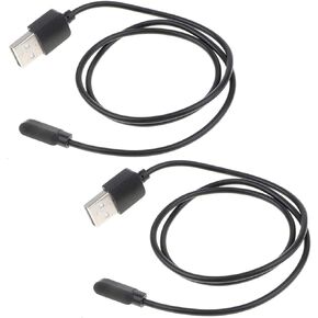 yhklatwz 2 حزمة شاحن ساعة ذكية، قاعدة شحن مغناطيسية محمولة مع كابل شحن USB، كابل شحن بديل لأجهزة 4.0 مم ذات دبوسين