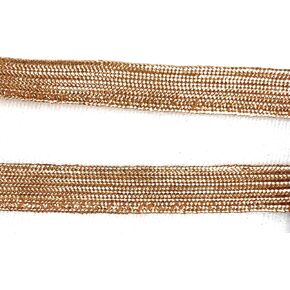 نسج Middy Braid زخارف نحاسية معدنية 3/8 بوصة (8 مم) شريط مسطح مزخرف، شريط نحاسي، شريط عسكري 5، 10 ياردات (10 ياردات 3/8 بوصة جديلة نحاسية)