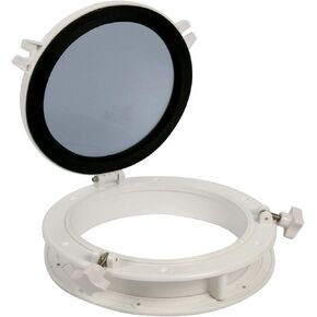 Amarine-made Boat Window Yacht Round Opening Portlight Porthole Window 8" Replacement Window Port Hole - ABS Tempered Glass