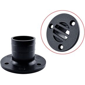 1" Nylon Boat Floor Deck Drain (Black, Pack of 2)