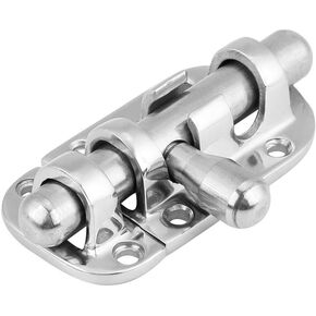 Acouto Boat Door Lock Latch Boat Bar Security Sliding Lock Heavy Duty Marine Boat Door Window Lock Latch Slide Barrel Bolt Clasp 316 Stainless Steel(60mm)