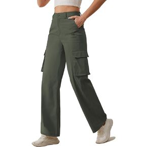 Women's Hiking Cargo Pants High Waist Work Slacks Office Business Golf Casual Travel Pants Lightweight