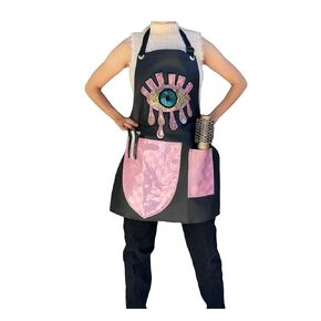 Professional apron - Water Repellent, multifunctional, resistant and modern apron (Black and Pink Eye)