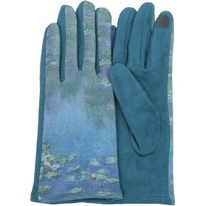 RainCaper Monet Water Lilies Womenís Texting Gloves Warm Touch Screen Gloves All-season Travel, Museum, Fashion & Dressy Gloves Fit Most