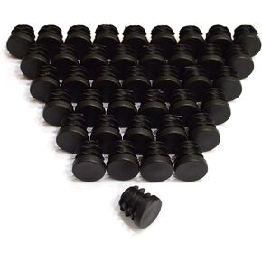 20mm Round Plastic End Cap (for Hole Size from 5/8 to 3/4 inches, 16-19mm), Furniture Finishing Plug (Spherical, Black, 8)
