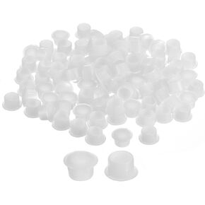 uxcell 200Pcs Screw Hole Plugs, 10mm(3/8") Dia Plastic Snap in Shelf Button Flush Type Caps for Furniture Cabinet Cupboard, Light Grey