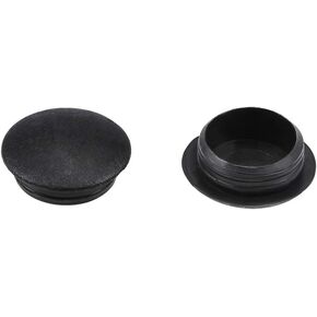 uxcell Shelf Peg Hole Plugs 12mm Dia Black Plastic Tube Cover for Nail Cabinet Button Bracket Cupboard Bookshelf Bookcase Adjustable Shelf Closet, 20Pcs