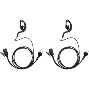 Two-Way Radio Earpiece Headset with PTT Microphone is Compatible with Midland GMRS/FRS Radios (5 Pack)