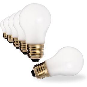 Satco S4881 40 Watt A15 Incandescent; Frost; 2500 Average Rated Hours; 265 Lumens; Medium Base; 130 Volt; Shatter Proof (6 Incandescent Frosted Bulb)