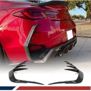 Carbon Fiber Rear Canard Fins for Infiniti Q60 Q60S 2016-2022 Coupe 2-Door Rear Bumper Side Vent Trim Canards Factory Outlet