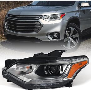 Xenon Headlights Assembley Compatible with Chevy Traverse 2018 2019 2020 2021 Hid Projector Headlights with LED DRL Headlamps Left Driver Side 84887857 GM2502487