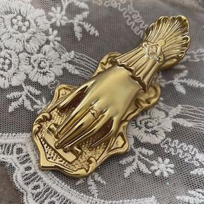 Lady's Hand Shaped Metal Paper Clip Binder Clips Page Holder Vintage Bullet Junk Journal Clips Book Clips Decorative Clips Traveler's Notebook Accessories Clamps for Office Home DIY Use Gold