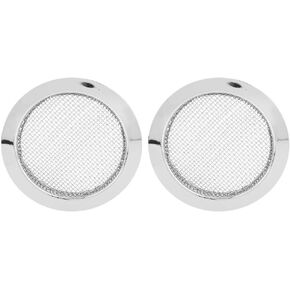 2Pcs Guitar Sound Hole Cover, Guitar Screen Sound Hole Insert Guitar Parts for Gutiar, Dobro Resonator Guitar(Silver)