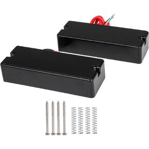 BQLZR 5 String Humbucker Neck Electric Bass Guitar Pickup, Passive Five String Bass Pickups, Coil Spliting 5 String Bass Pickups Bass Humbucker Pickup Pack Of 2