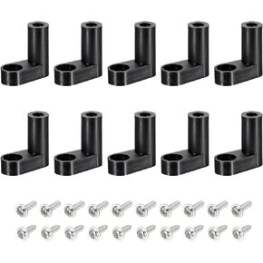MECCANIXITY PCB Plastic Fixed Feet Circuit Board Standoff Black Mounting Spacer 20mm with Screws for Mainboard Game Console, 100 Set