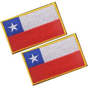 HFDA 2 Piece Different Country Flags Patch - Tactical Combat Military Hook and Loop Badge Embroidered Morale Patch (El Salvador)