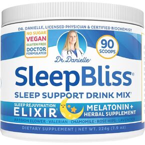 Doctor Danielle Sleep Bliss - All Natural Melatonin Sleep Supplement, Support & Relief Drink Mix