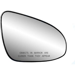Fit System Passenger Side Heated Mirror Glass w/backing plate, Toyota Camry, Corolla, Yaris, 4 5/8" x 6 7/8" x 7 15/16", Circular mount (30281)